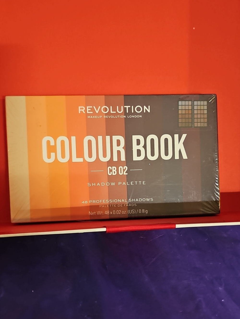 Revolution Colour Book CB02 Shadow Palette — Orange, Brown & Deep Blue Hues
